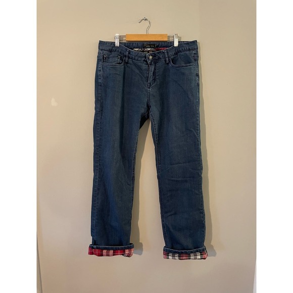 Prana Flannel Lined Jeans Womens 10 - Picture 1 of 5
